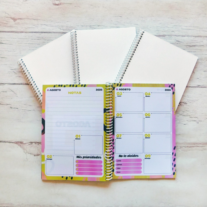 AGENDA A5 2026 SEMANAL FULL COLOR Sublimable