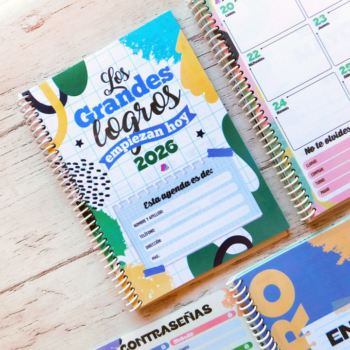 AGENDA A5 2026 SEMANAL FULL COLOR Sublimable