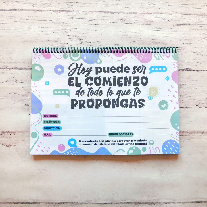 Planner Semanal Perpetua Anillado A4
