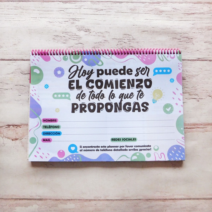 Planner Semanal Perpetua Anillado A4