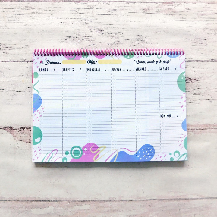 Planner Semanal Perpetua Anillado A4