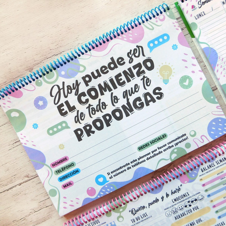 Planner Semanal Perpetua Anillado A4