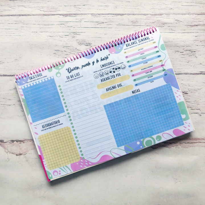 Planner Semanal Perpetua Anillado A4
