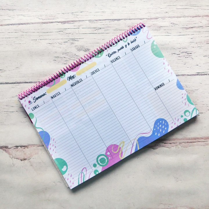 Planner Semanal Perpetua Anillado A4