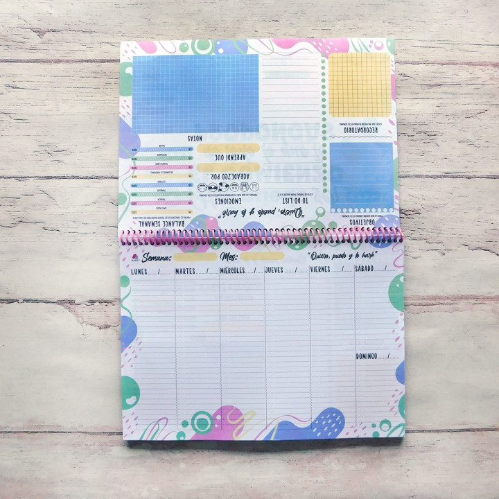Planner Semanal Perpetua Anillado A4
