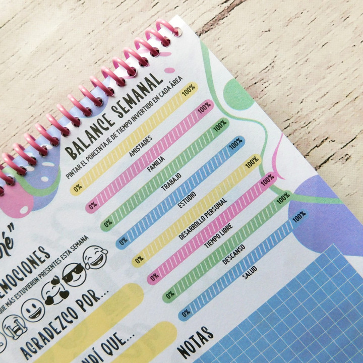 Planner Semanal Perpetua Anillado A4