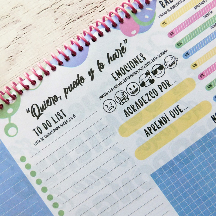 Planner Semanal Perpetua Anillado A4