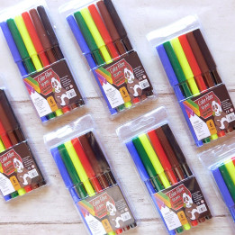 fibras de colores largas x6
