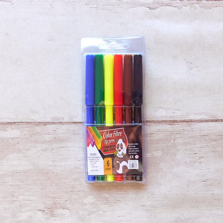 fibras de colores largas x6
