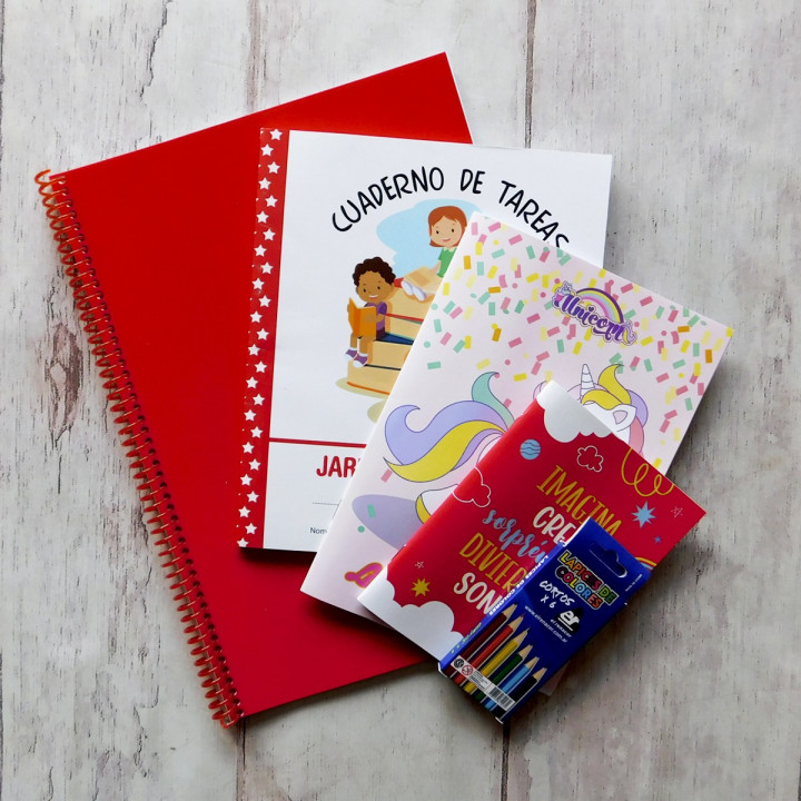 KIT ESCOLAR PARA JARDIN 9 UTILES