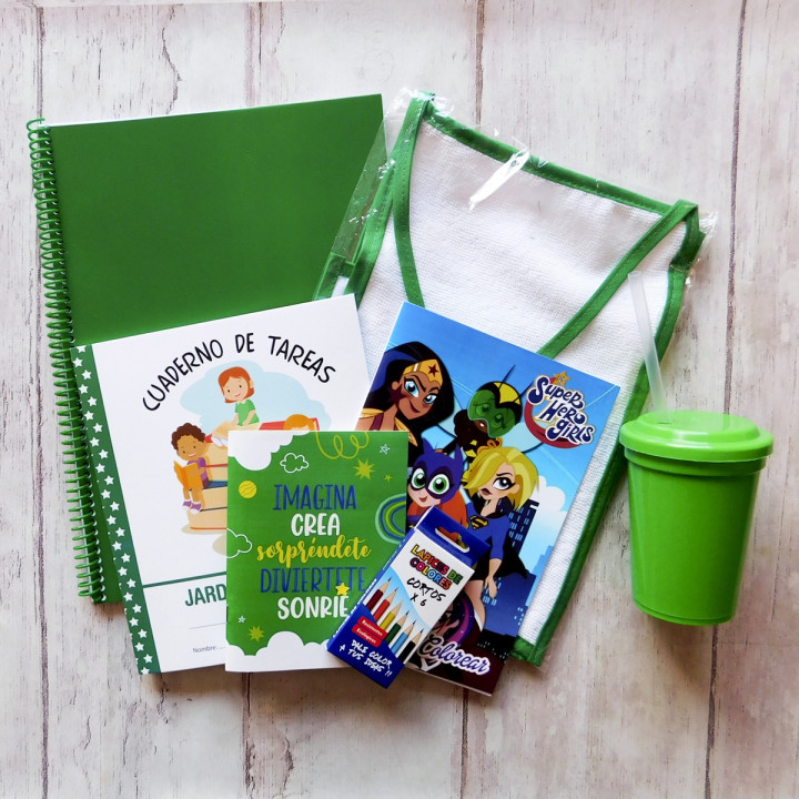 KIT ESCOLAR PARA JARDIN 9 UTILES