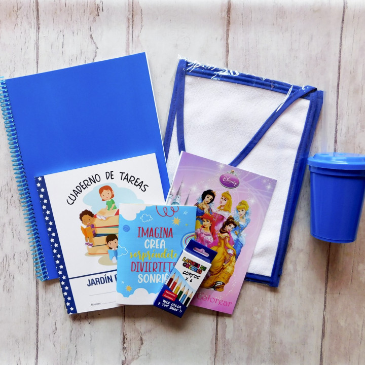 KIT ESCOLAR PARA JARDIN 9 UTILES