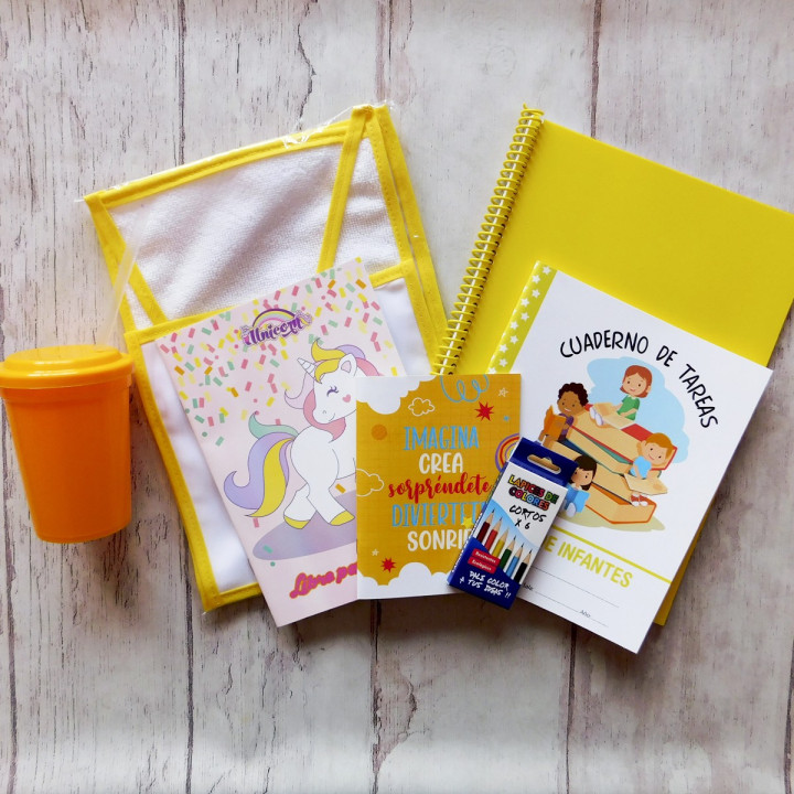 KIT ESCOLAR PARA JARDIN 9 UTILES