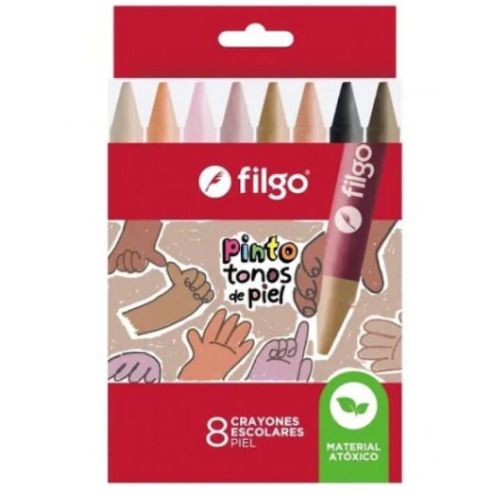 Crayones de Cera x 8 Tonos Piel