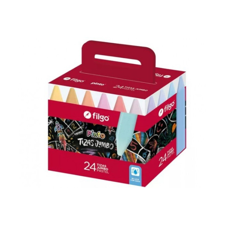 Tizas Jumbo Pastel x 24