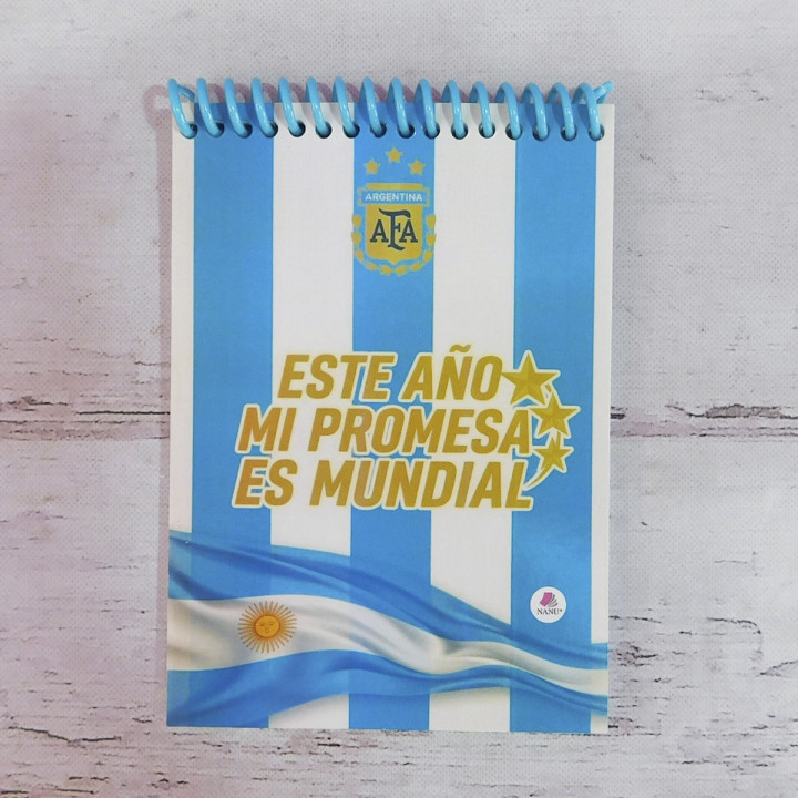 ANOTADOR 10X14 PROMESA A LA BANDERA MUNDIAL