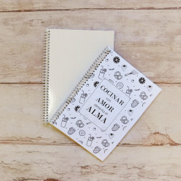 CUADERNO PARA RECETAS Int. B&N Sublimable