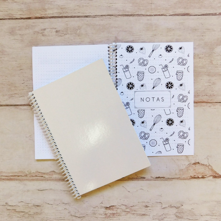 CUADERNO PARA RECETAS Int. B&N Sublimable
