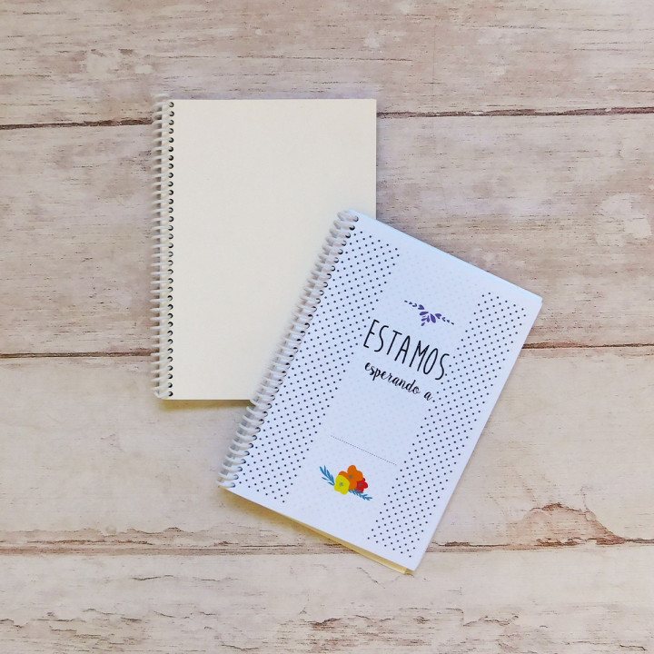 CUADERNO AGENDA DE EMBARAZO Int B&N Sublimable