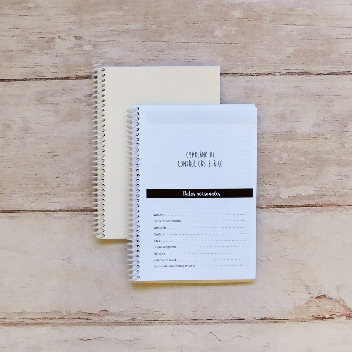 CUADERNO AGENDA DE EMBARAZO Int B&N Sublimable
