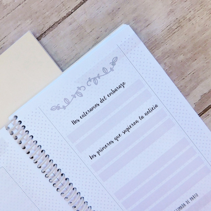 CUADERNO AGENDA DE EMBARAZO Int B&N Sublimable