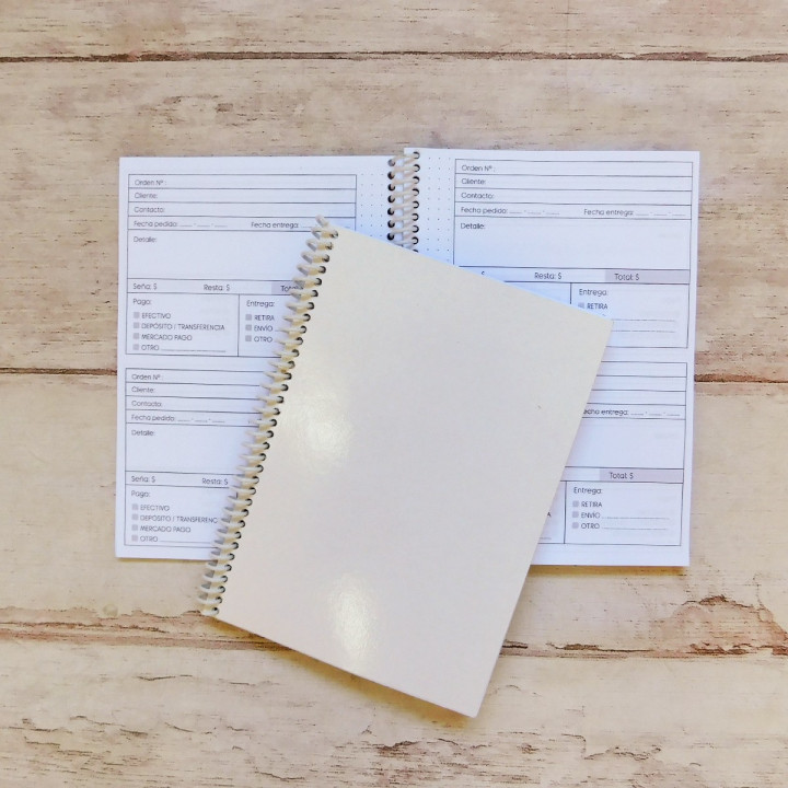 CUADERNO EMPRENDEDOR DE PEDIDOS Int. B&N Sublimable