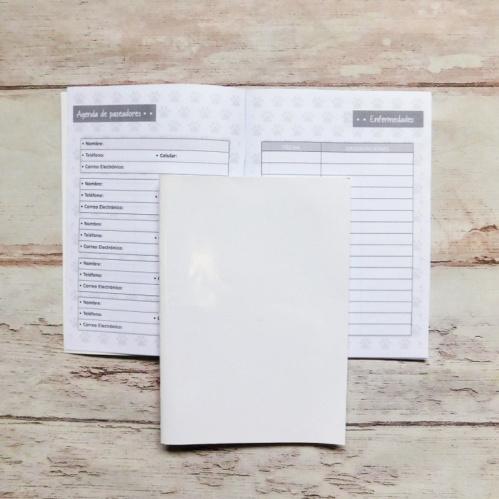LIBRETA CONTROL VETERINARIO Int. B&N Sublimable