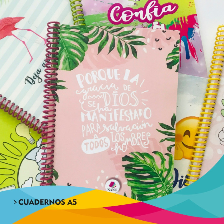 CUADERNO Tamaño A5 Anillados Religioso