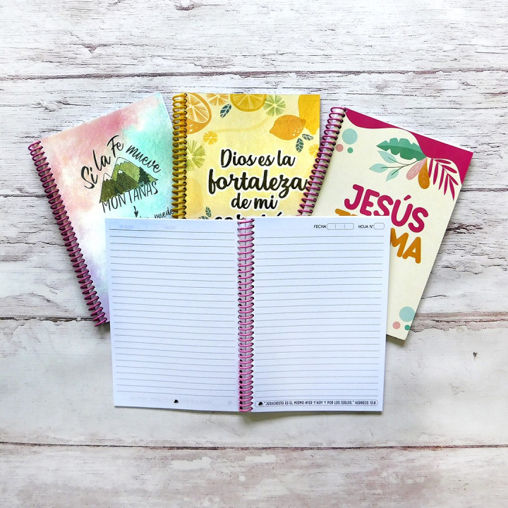 CUADERNO Tamaño A5 Anillados Religioso