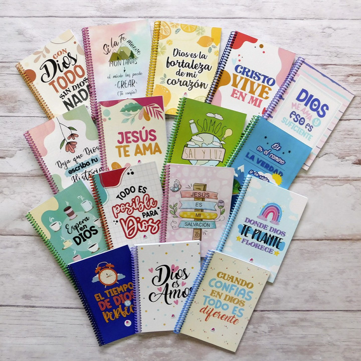 CUADERNO Tamaño A5 Anillados Religioso