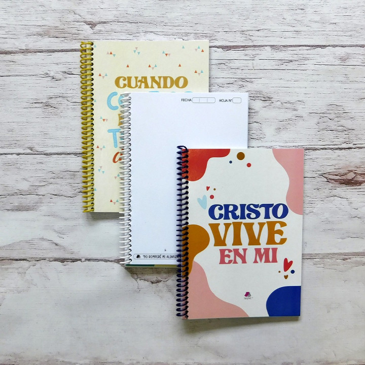 CUADERNO Tamaño A5 Anillados Religioso