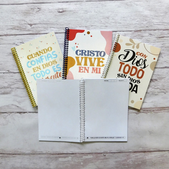 CUADERNO Tamaño A5 Anillados Religioso