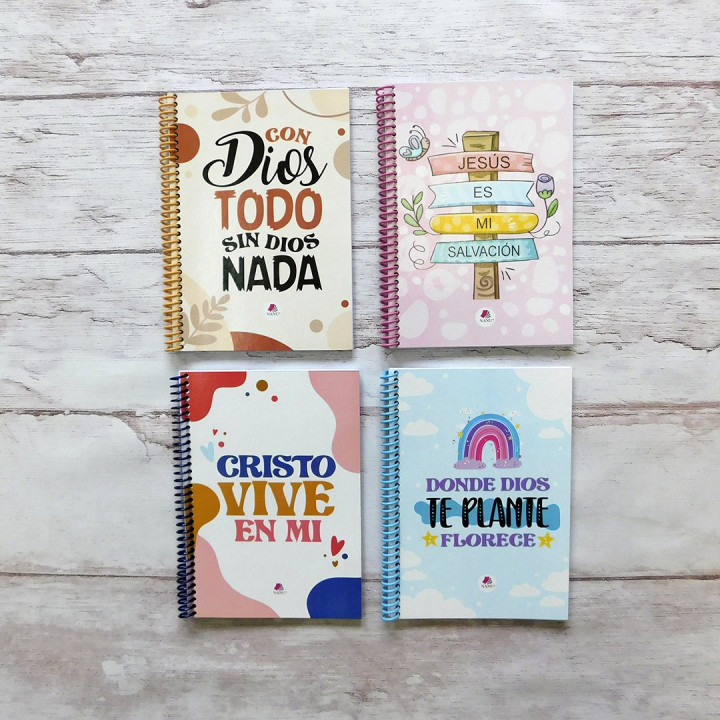 CUADERNO Tamaño A5 Anillados Religioso
